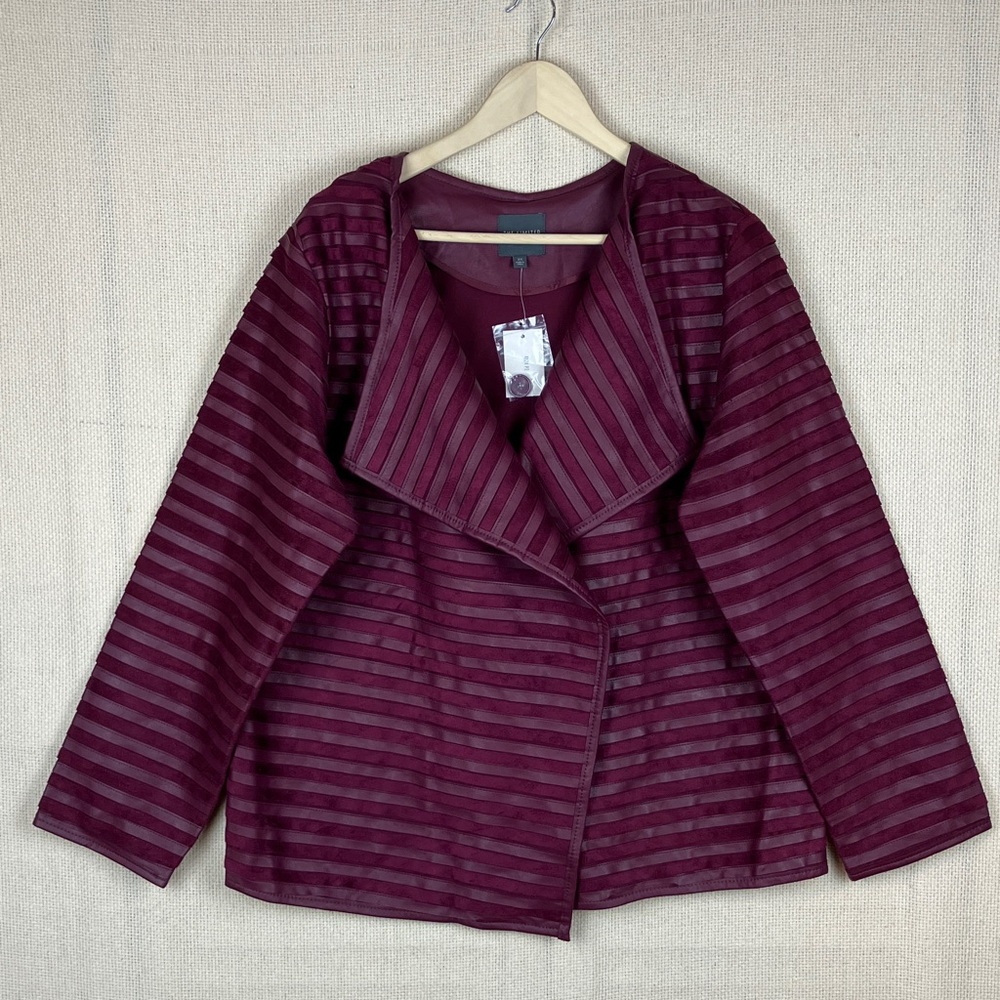 The Limited Faux Leather Moto Jacket Women's Plus Size NWT